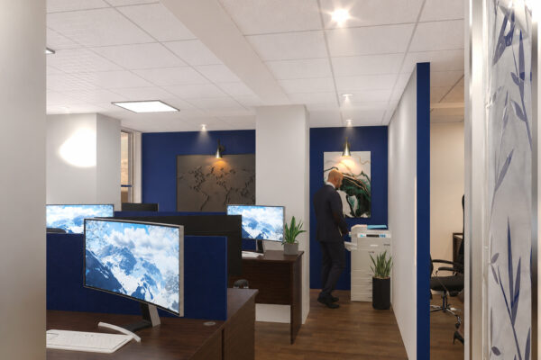 T.E.T Office Fit-out for Executive Travel Services – 3D Render