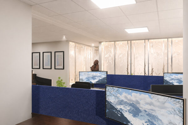 T.E.T Office Fit-out for Executive Travel Services – 3D Render