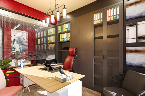 Innovative Office Design for IT Solutions: Threecs Success Story – 3D Render
