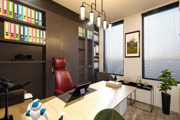 Innovative Office Design for IT Solutions: Threecs Success Story – 3D Render