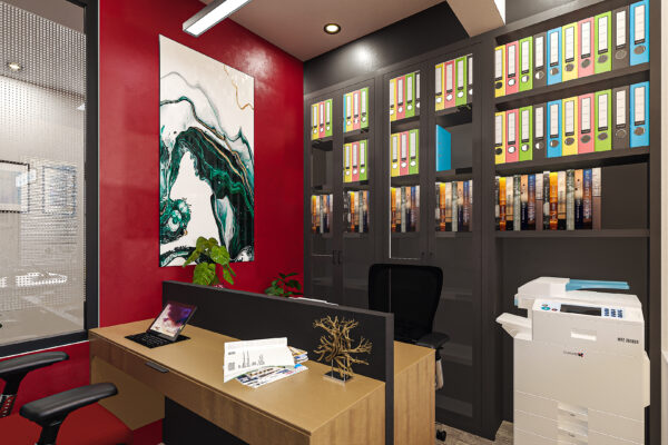 Innovative Office Design for IT Solutions: Threecs Success Story – 3D Render